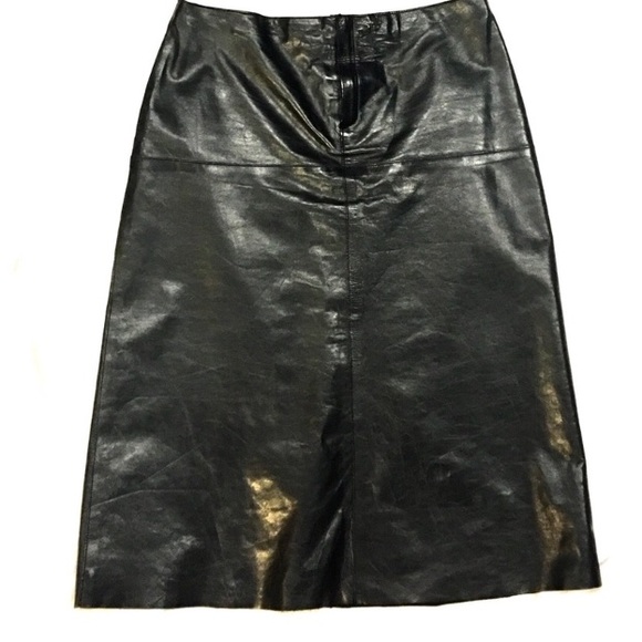 Banana Republic Dresses & Skirts - 🎉 HP! 🎉BANANA REPUBLIC BLACK 100% LEATHER SKIRT